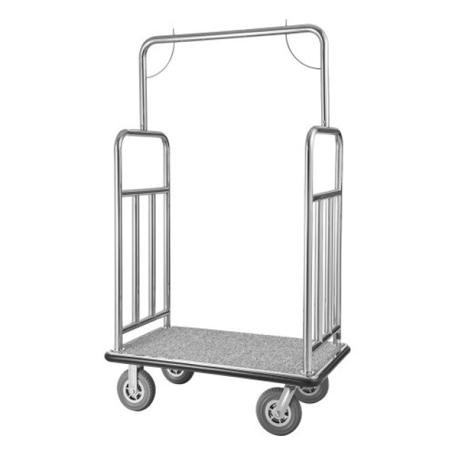 VEVOR Καρότσι Αποσκευών Ξενοδοχείου 1200 LBS Ανοξείδωτο Ατσάλινο Φινίρισμα XLYTCYS8INCHILGZWV0