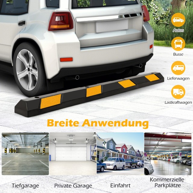 Costway Σταθεροποιητής Τροχών από Καουτσούκ 183 cm για Οχήματα έως ...