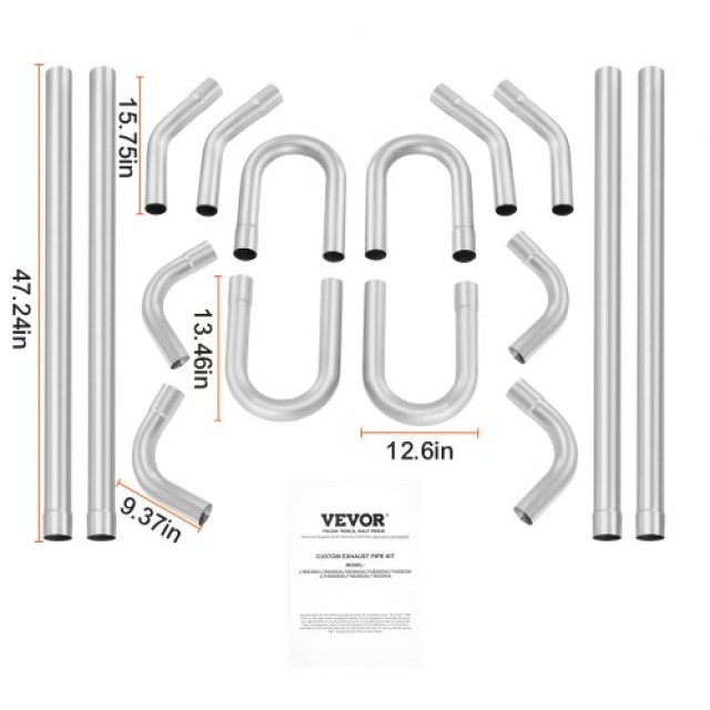 VEVOR  Κιτ Εξάτμισης 16 Τεμαχίων με Σύνδεση Slip-Fit  DZPQGTJ16PCSN...
