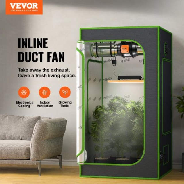 VEVOR 15cm Ενσωματωμένος Αεραγωγός με Ρυθμιζόμενη Ταχύτητα  XLGDFJY...