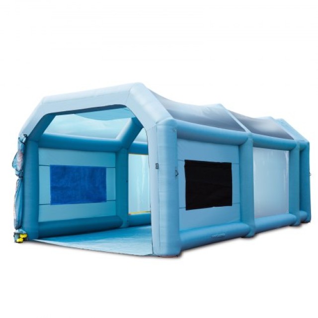 Φουσκωτή Καμπίνα Βαφής VEVOR 26x15x11ft με Φίλτρα & 2 Φυσητήρες  CQSPQFLSS2615VHELV2