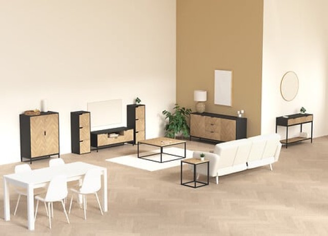 Τραπεζάκι Σαλονιού 80 x 80 x  40,5cm Φυσικό Ξύλο 193631 5Five Simply Smart