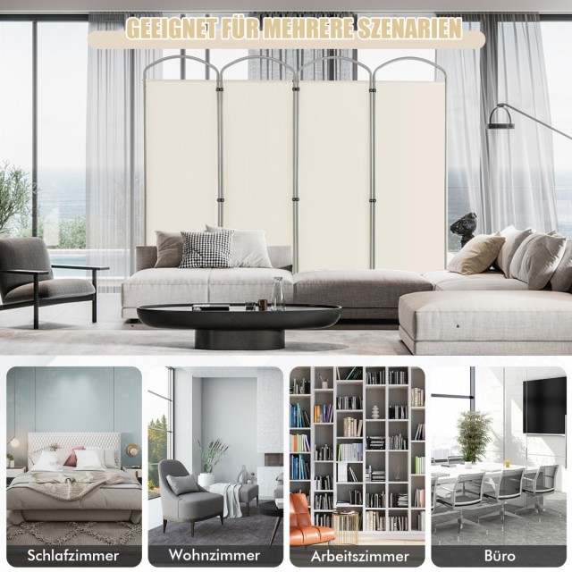 Costway Τετράπτυχο Λευκός Χωριστικός Τοίχος για το Σπίτι JV10726WH Costway Τετράπτυχο Λευκός Χωριστικός Τοίχος για το Σπίτι JV10726WH