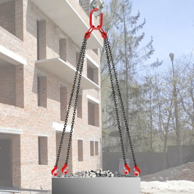 Ανυψωτική Αλυσίδα VEVOR 10ft, 5/16, 5 Τόνων, 4 Γάντζοι  3MSGLT00000000001V0