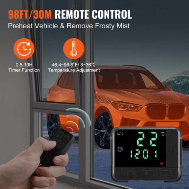 VEVOR Φορητός Πετρελαιοθερμαντήρας 5-8KW με Τηλεχειριστήριο και Οθό...