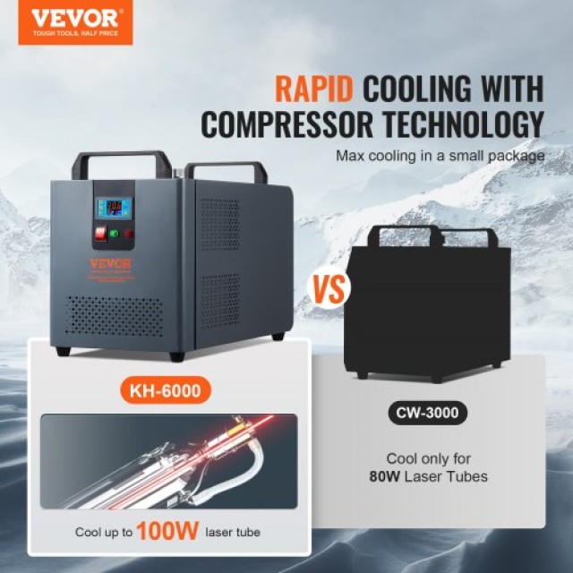 VEVOR Βιομηχανικός Ψύκτης Νερού για CO2 Laser 12L  GYLS72LMIN12LP9R6V2