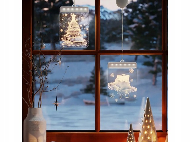 Verk Group 3D Διακόσμηση Βιτρώ με Χριστουγεννιάτικα Φώτα LED 590745...