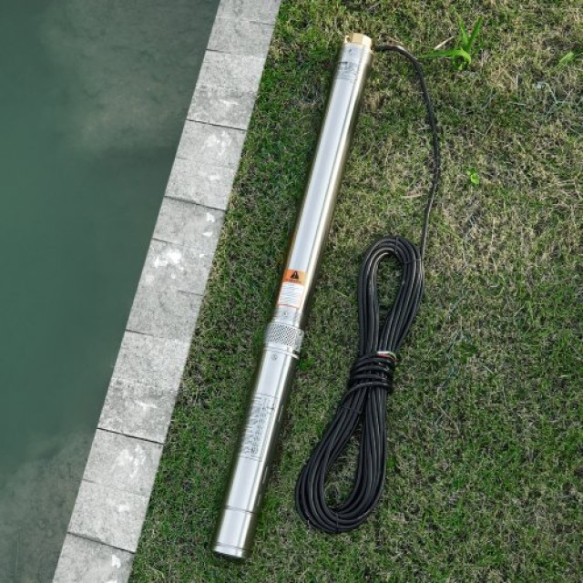 VEVOR Αντλία Υποβρύχιας Γεώτρησης 550W από Ανοξείδωτο Ατσάλι, Βάθος 174ft, Ροή 100L/min SJQSB550W600Y7ZIJV2