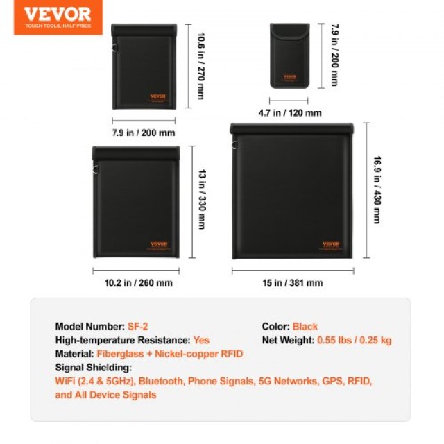 Τσάντα Faraday VEVOR 4τμχ για Laptop, Tablet, Κινητό & Ραδιόφωνο  X...