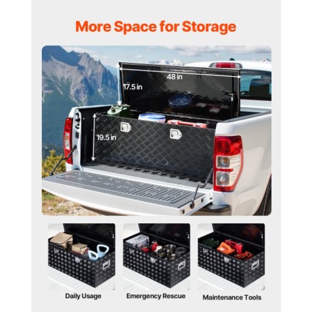 VEVOR Βαρέως Τύπου Μαύρο Αλουμινένιο Κουτί Εργαλείων για Φορτηγάκι ...