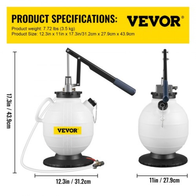 VEVOR Αντλία Μετάδοσης Υγρών 7.5L με 15 Αντάπτορες  QCBS7.5L15ATFVU71V0