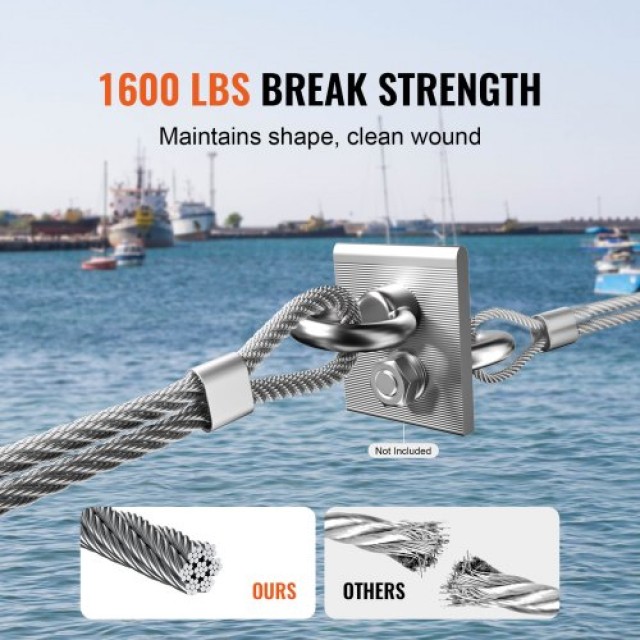 VEVOR  Καλώδιο Ανοξείδωτο T316 1/8 7x7 1000 ft για Κάγκελα BXGGSSBX...