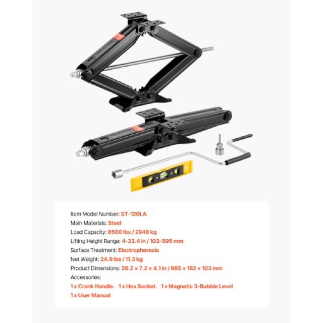 VEVOR Σετ 2 Υδραυλικοί Γρύλοι Σταθεροποίησης RV 6500lbs 23.4in FCWD...