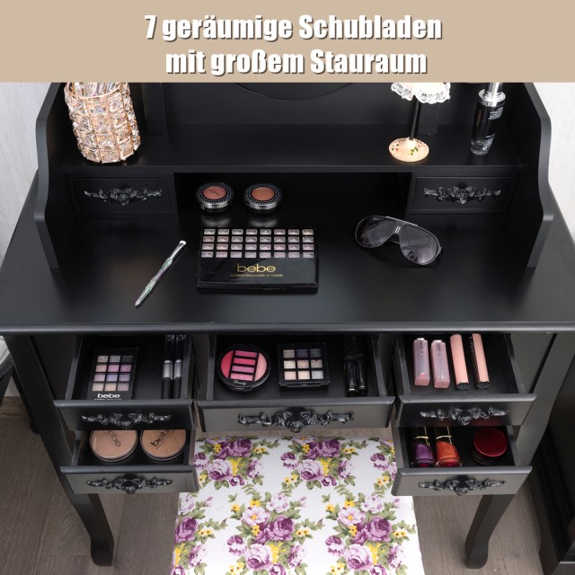 Costway Σετ Τουαλέτας Μακιγιάζ 2 σε 1 με Καθρέφτες & Συρτάρια 150 x... Costway Σετ Τουαλέτας Μακιγιάζ 2 σε 1 με Καθρέφτες & Συρτάρια 150 x...