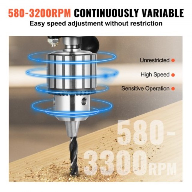 VEVOR Επιτραπέζιο Δράπανο 304.8mm 750W 440-2580RPM  TSZCBS50A12MIPNMTV2