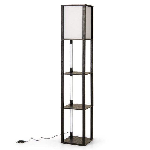 Costway  Πολυλειτουργική Επιδαπέδια Ραφιέρα 29 x 29 x 163 cm με Ρυθ...