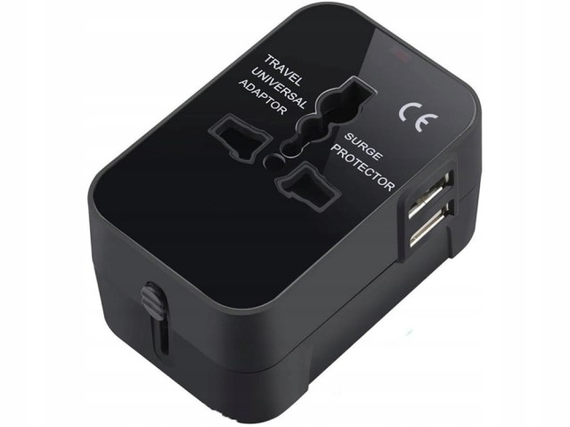 Verk Group Παγκόσμιος Αντάπτορας με Δύο Θύρες USB για UK, USA, EU, ...