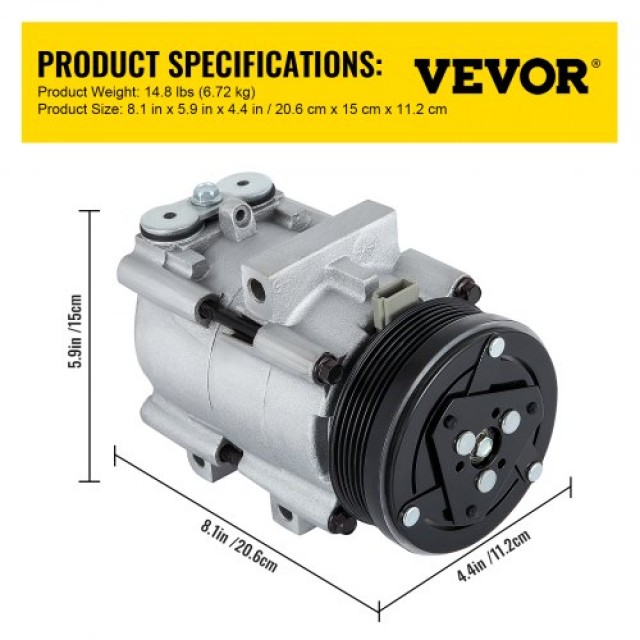 VEVOR CO 101290C Συμπιεστής A/C για Ford Lincoln Mercury (93-07)  FTF-250SUPERKTYSJV0
