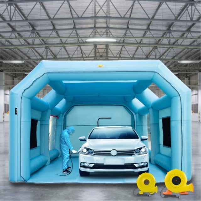 Φουσκωτή Καμπίνα Βαφής VEVOR 28x15x10FT με Φίλτρο & 2 Φυσητήρες  ZP8.5X4.6X3PQZPZHV2