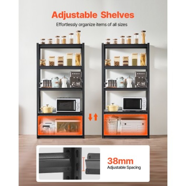VEVOR Ράφια Αποθήκευσης 5 Επιπέδων 18 x 36 x 72 για Γκαράζ JSBSXHJ18367ZVVUXV0