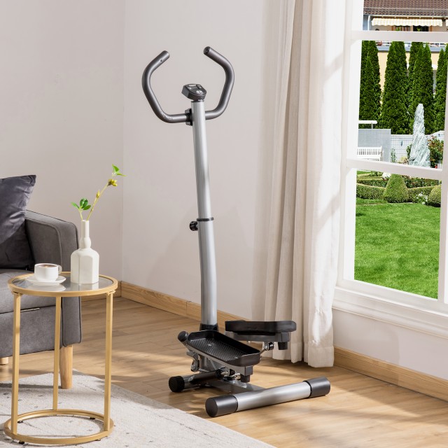 HOMCOM Στέπερ με Οθόνη LCD, Ρυθμιζόμενο Τιμόνι και Ελαστικά, από Ατ...