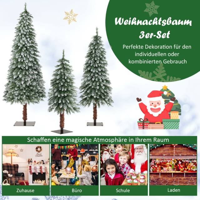 Costway Τεχνητό Χριστουγεννιάτικο Δέντρο με Χιόνι & LED Φώτα & Μετα... Costway Τεχνητό Χριστουγεννιάτικο Δέντρο με Χιόνι & LED Φώτα & Μετα...