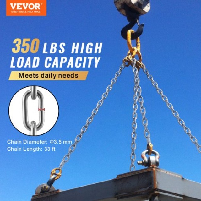 Αλυσίδα VEVOR Ψευδαργύρου 1/8 x 33 350 lbs  WGAQLTG33FT1VXMLCV0