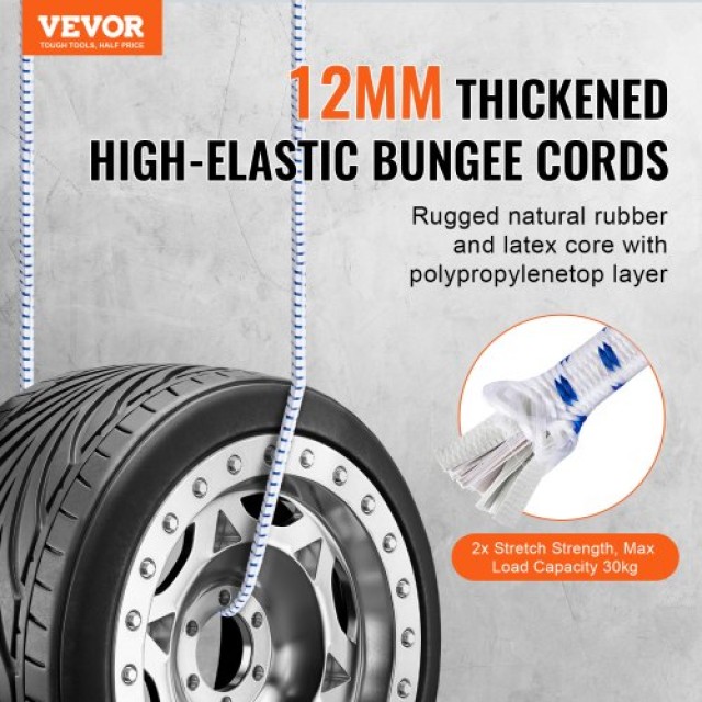 VEVOR 6 Τεμ Ιμάντες Bungee με Γάντζους A3 Χάλυβα 72 12mm DLKZDYXDGDGGU5P3EV0