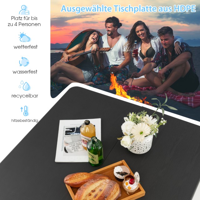 Costway  Πτυσσόμενο Τραπέζι Κατασκήνωσης με Λαβή - Φορητό Εξωτερικό...