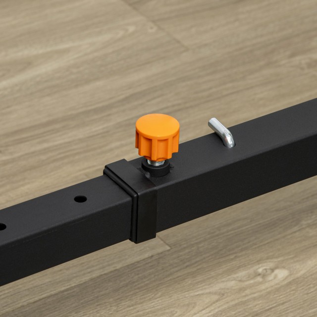 HOMCOM Barbell Rack με στηρίγματα για Dip Station και Push Up από ατσάλι, Ρυθμιζόμενο ύψος και πλάτος, μαύρο A91-216BK