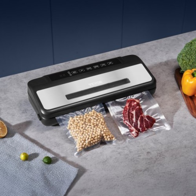 VEVOR Συσκευή Σφράγισης Κενού 7-σε-1 Αυτόματη 120W με Σακούλες & Ρολό JYJZKFKJ120W2845LV2