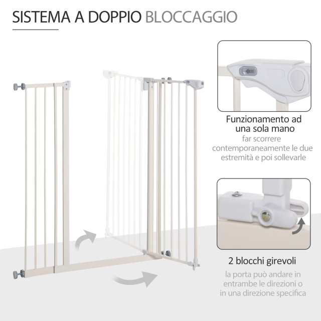 PawHut Dog Gate με 4 ρυθμιζόμενες βίδες και κολλητική ταινία, μέταλ...