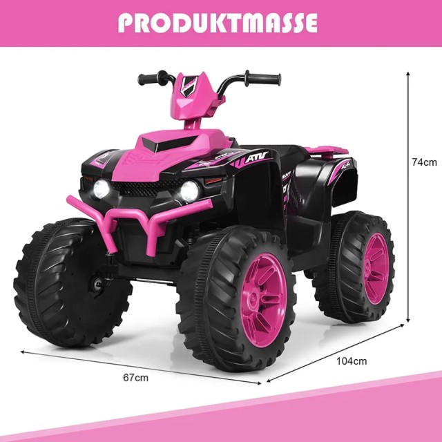 Costway  Ηλεκτρικό Παιδικό Quad με Μουσική, LED Φώτα και USB Σύνδεση TY327798DE-PI