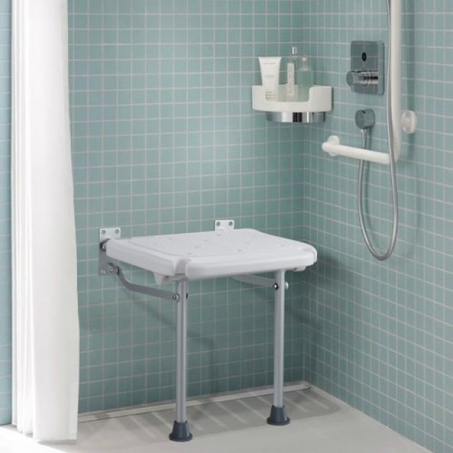 VEVOR  Πτυσσόμενο Κάθισμα Ντους 40x38cm Τοίχου 227kg  SLKPEZCTWKB16...