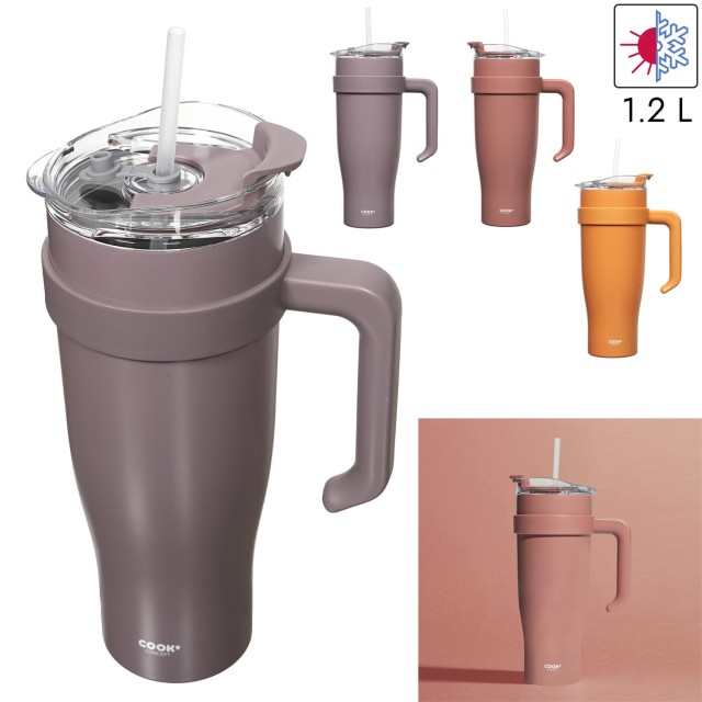 Θερμός Ποτήρι Μεταφοράς 1,2L Πορτοκαλί KA0587-Orange Cook Concept