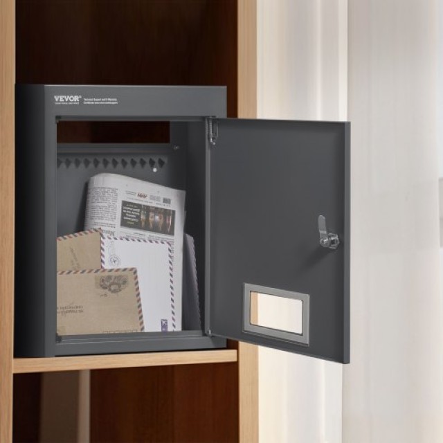 VEVOR Θυρίδα Τοίχου 12.5x6.3x16.9 με Κωδικό Κλείδωμα Σκούρο Γκρι  C...
