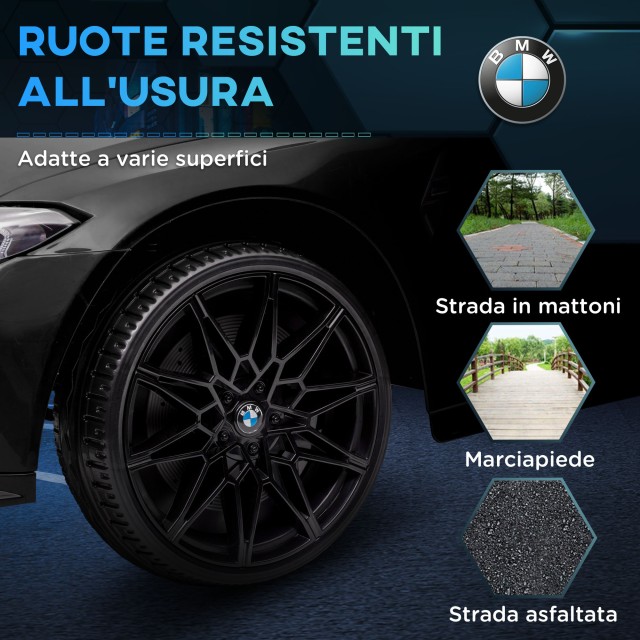 AIYAPLAY Ηλεκτρικό Αυτοκίνητο για Παιδιά με Άδεια BMW M4 με Τηλεχειριστήριο Κόρνα και Φώτα 108x69.5x51 cm Μαύρο 370-311V90BK