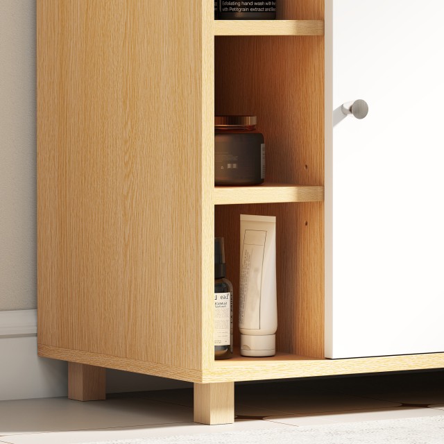 HOMCOM Κινητό Ντουλάπι για Νιπτήρα Μπάνιου με Ντουλάπι 2 Πόρτες Sof... HOMCOM Κινητό Ντουλάπι για Νιπτήρα Μπάνιου με Ντουλάπι 2 Πόρτες Sof...