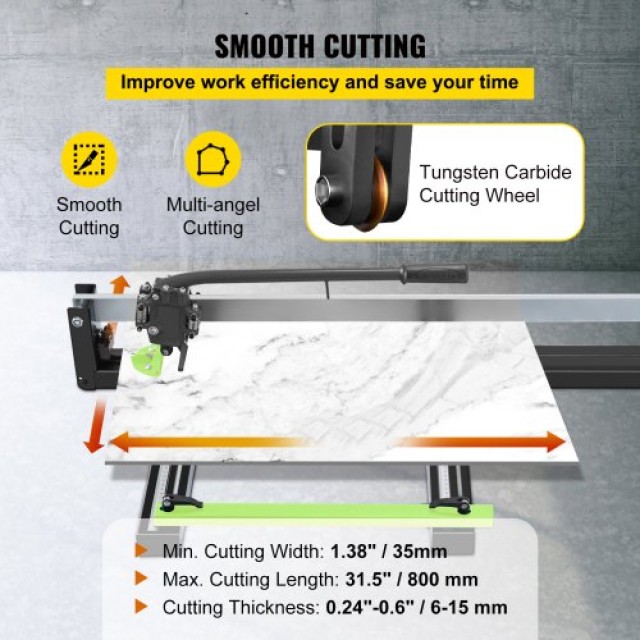 VEVOR 79cm Μπλε Χειροκίνητος Κόφτης Πλακιδίων με Λέιζερ & Αντιολισθητική Επιφάνεια για Πορσελάνη και Κεραμικά Πλακίδια  CZQGJ800MMSDJGLJ1V0