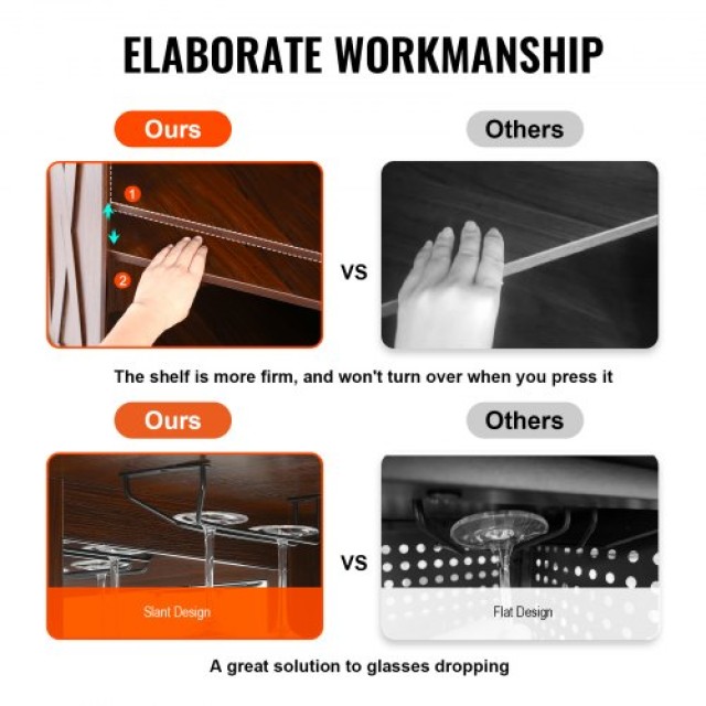 Γωνιακή Βιομηχανική Μπάρα VEVOR, Ντουλάπι Κρασιού & Ποτών, Μαύρο Κα... Γωνιακή Βιομηχανική Μπάρα VEVOR, Ντουλάπι Κρασιού & Ποτών, Μαύρο Κα...