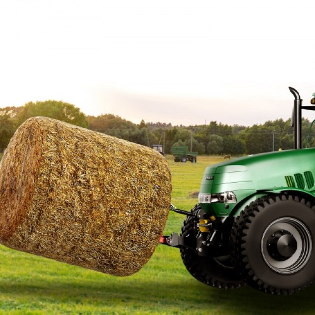 VEVOR Δόρυ Σανό 49, Φορτίο 1600lbs, Προσαρμογή Τρακτέρ με 2 Σταθερο...