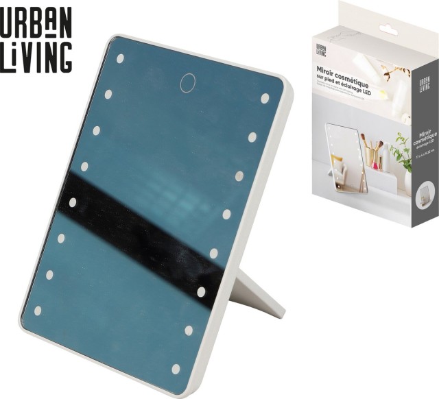Ανακλινόμενος Καθρέφτης με Φωτισμό Led 17x4x22cm Urban Living 31308