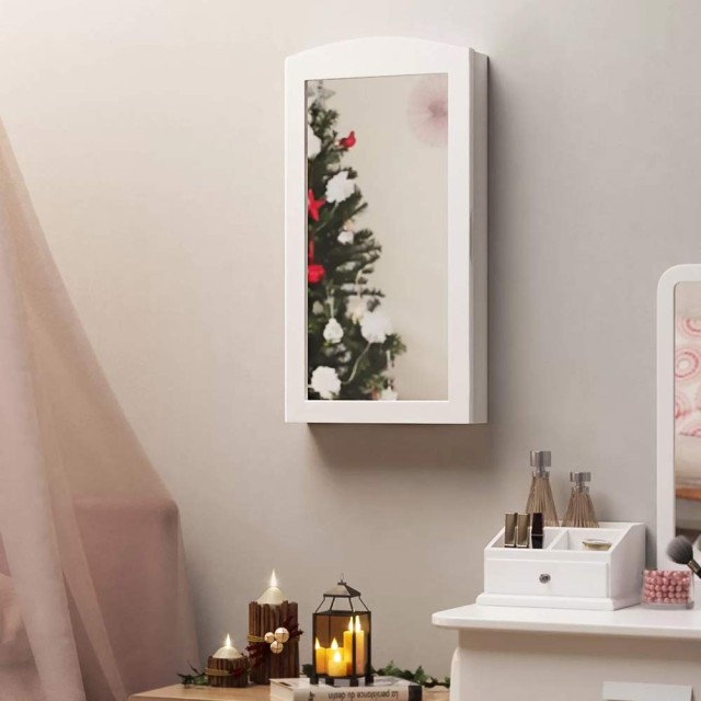 BAKAJI Κρεμαστό Ντουλάπι Κοσμημάτων με Καθρέφτη 60x30cm 02833098