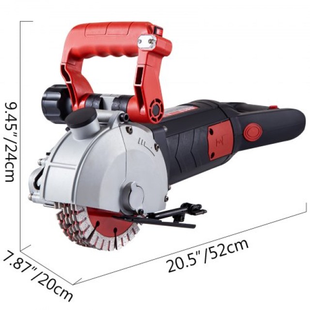 VEVOR Κανάλι Τοίχου 41mm Βάθος Κοπής 42mm Πλάτος 4800W με 8 Δίσκους 125mm 6200r/Min με Υπέρυθρη Ακτίνα  QMKCJ125DDDJGDYO1V2
