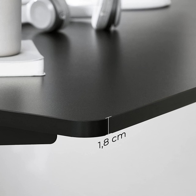 SONGMICS Ξύλινη Επιφάνεια για Ηλεκτρικό Γραφείο 120x60x1.8cm, Μαύρο...