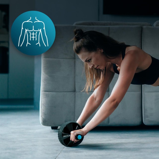 CECOTEC  Ρόδα Κοιλιακών DrumFit AB Wheel με Επικάλυψη Καουτσούκ και Αντιολισθητικές Λαβές + Στρώμα EVA  CEC-07124