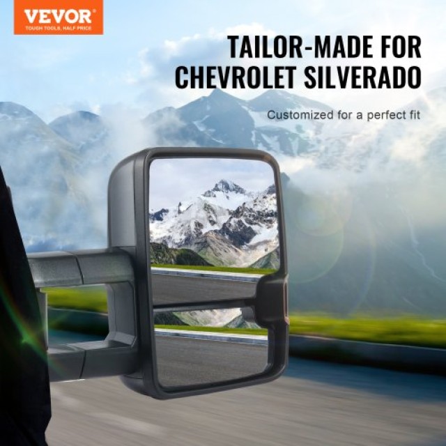 VEVOR Καθρέπτες Ρυθμιζόμενοι με Θέρμανση για Chevrolet Silverado (2...
