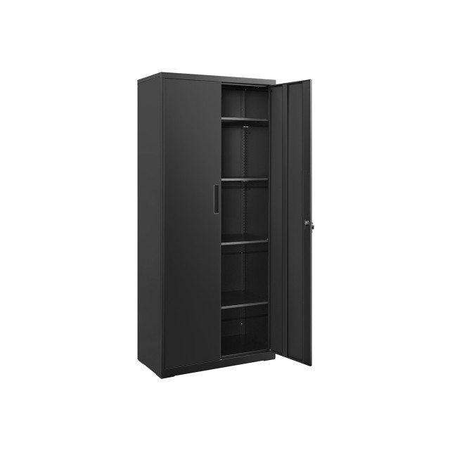 SONGMICS OMC015B01 Μεταλλική Ντουλάπα Γραφείου με 4 Ράφια και Κλειδ...