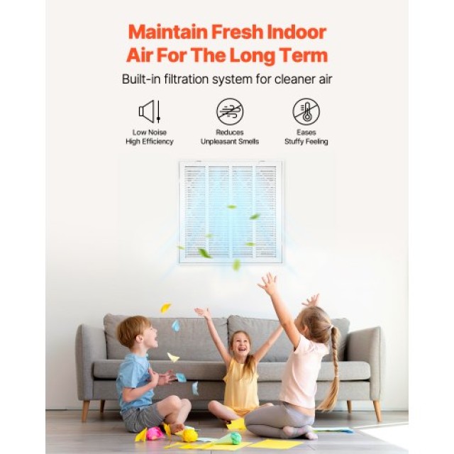 VEVOR Γρίλια Επιστροφής Αέρα με Φίλτρο για Άνοιγμα Αγωγού 20x20 Ίντ...