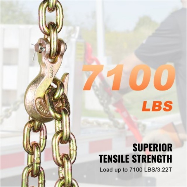 Αλυσίδα Δέσης VEVOR G80 με Γάντζους 3/8x10.3 2τμχ 7100 lbs  ZGTLSGMGDX2JJAXBDV0
